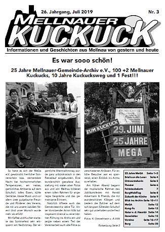 Mellnauer Kuckuck Ausgabe 3 / 2019