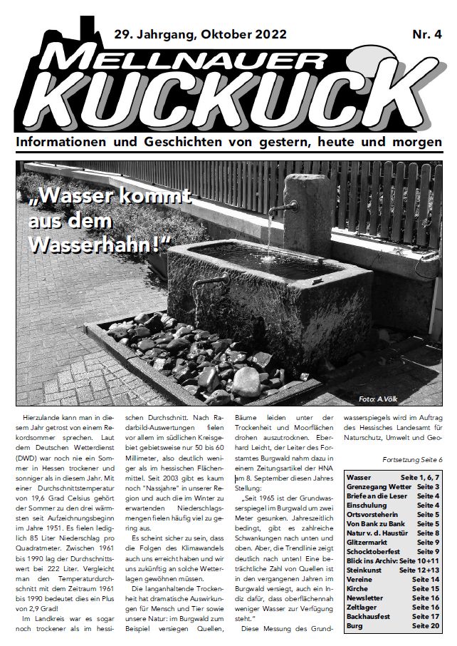 Der Mellnauer Kuckuck (Ausgabe 04/2022) ist da
