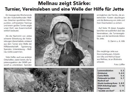 Der Mellnauer Kuckuck, Ausgabe Sommer 2026, ist da!